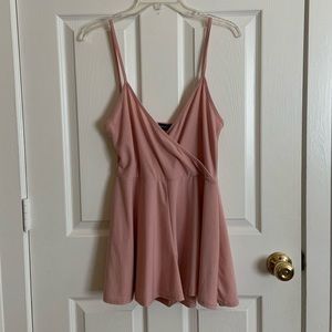 Pink Spaghetti Strap Romper